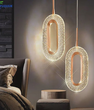 Moderne Kristallen LED Hanglamp - Stijlvolle Verlichting voor Woonkamer & Slaapkamer
