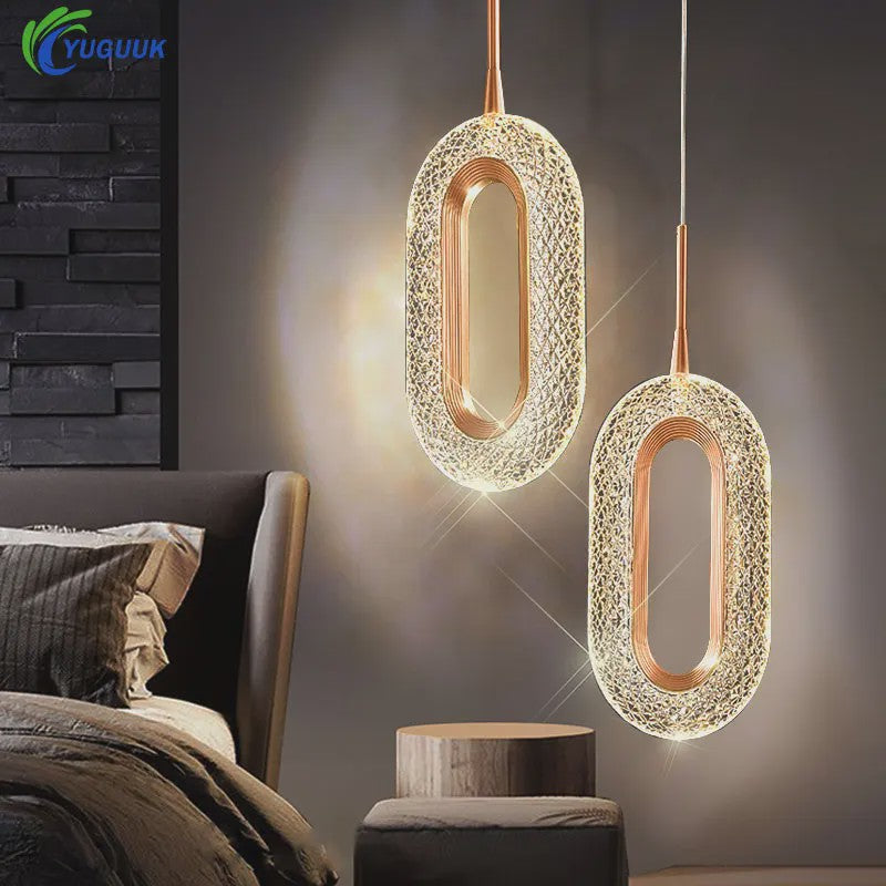 Moderne Kristallen LED Hanglamp - Stijlvolle Verlichting voor Woonkamer & Slaapkamer
