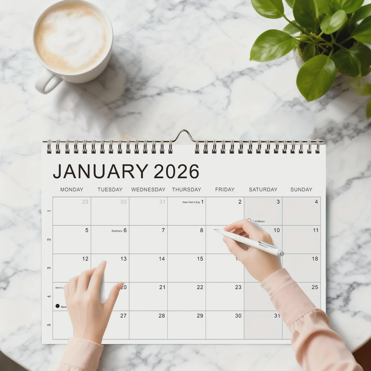 Weekplanner Kalender 2026-2027: 52 Weken, Maandoverzicht & Maanfasen