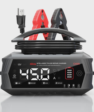 Intelligente Acculader 6V/12V/24V - 45A Slimme Batterij Herstel Lader voor Auto, Motor, Lifepo4, AGM, Gel