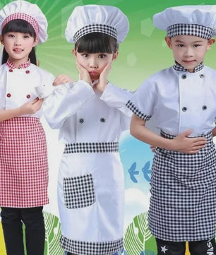 Kinder Koksuniform met Hoed - Keuken Koksbuis & Schort voor Feestjes en Cosplay
