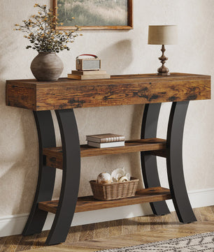 Rustieke Console Tafel met 3 Niveaus - Entree, Hal of Woonkamer