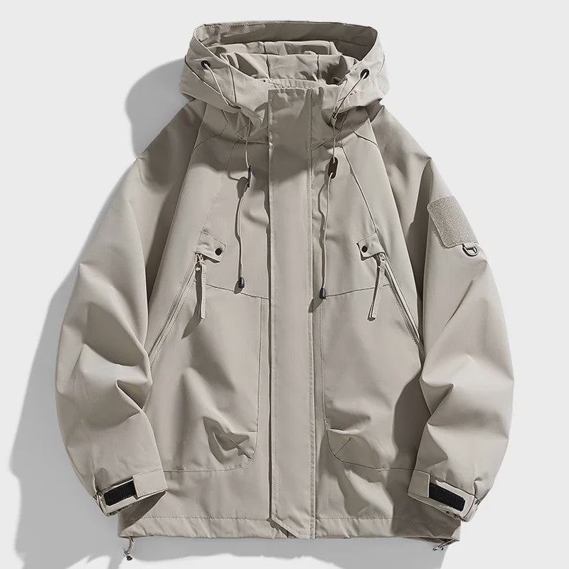 Heren Windbreaker Jas met Capuchon - Waterdicht, Bomberjack Stijl, Ideaal voor Camping & Hiking