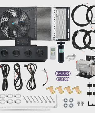 Universele 12V/24V Elektrische Airco & Verwarming Unit met Compressor voor Vrachtwagen en Camper