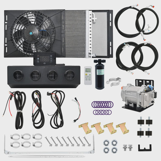 Universele 12V/24V Elektrische Airco & Verwarming Unit met Compressor voor Vrachtwagen en Camper