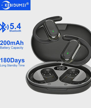 Open-Ear Bluetooth 5.4 Oordopjes met Oorhaak - IPX6 Waterdicht, TWS Draadloos, Hifi Stereo