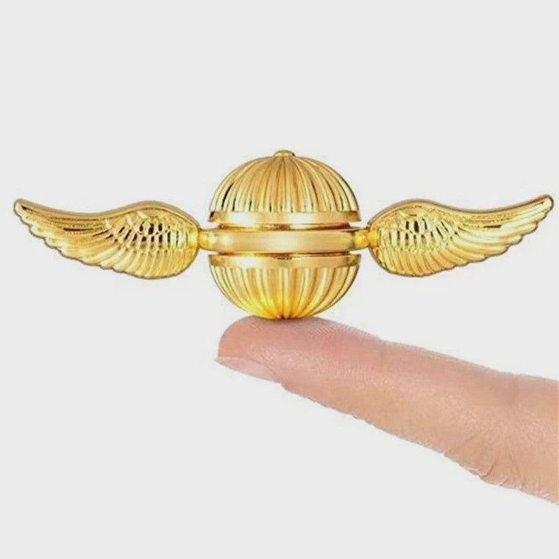 Gouden Snitch Fidget Spinner met Engelenvleugels - Antistress Speelgoed voor Kinderen