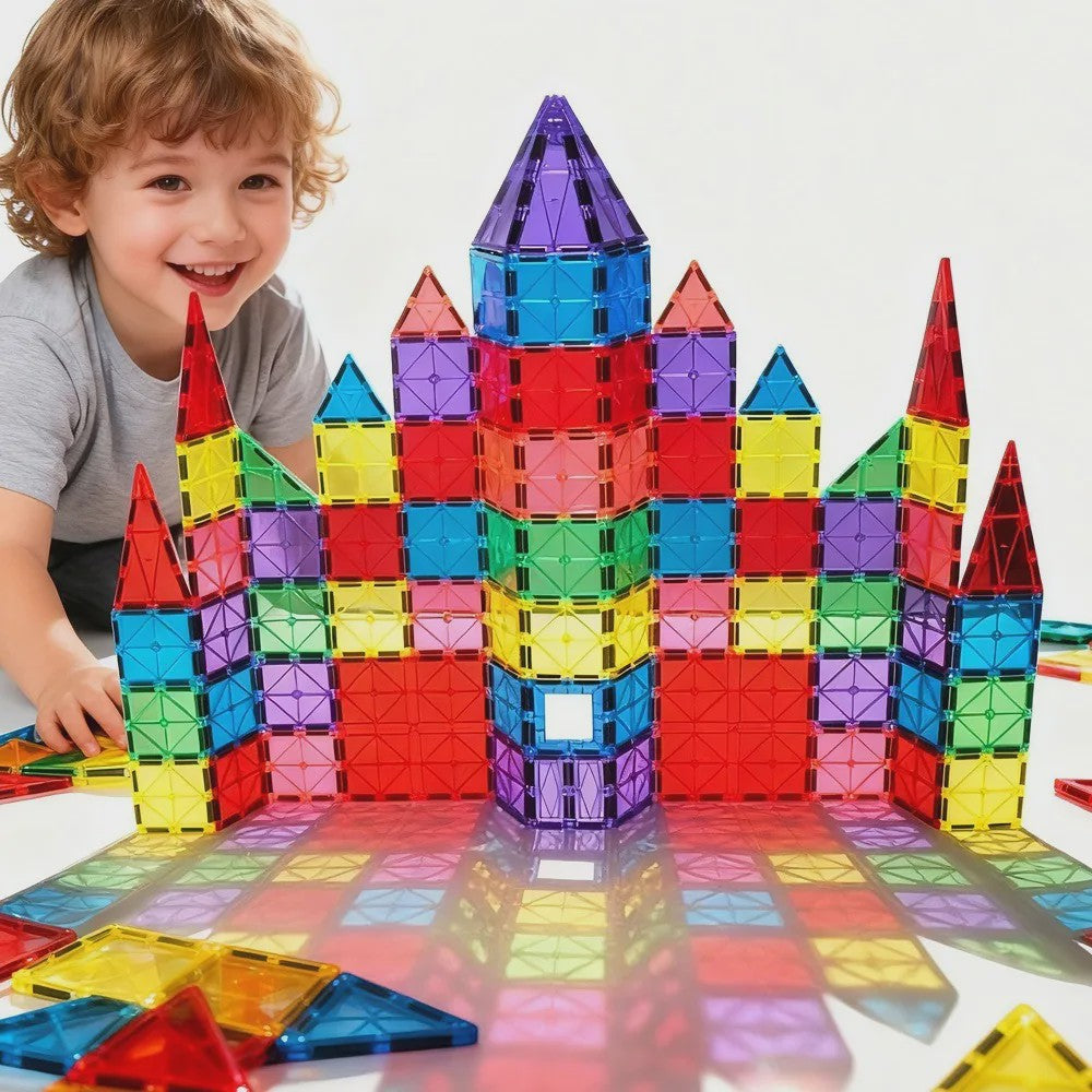 80 Delige Magnetische Bouwstenen Set - Educatief Speelgoed voor Kinderen - Vrij te Assembleren