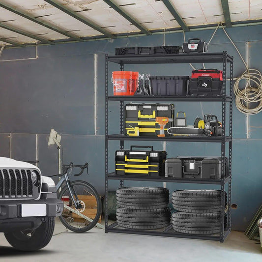 Robuuste Metalen Stellingkast 5 Lagen - Verstelbaar - Garage & Keuken