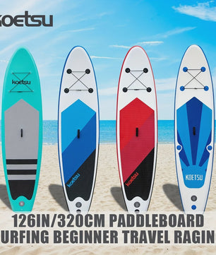 KOETSU 320cm Opblaasbare SUP Board - Staand Peddelen, Surfen, Reizen & Yoga