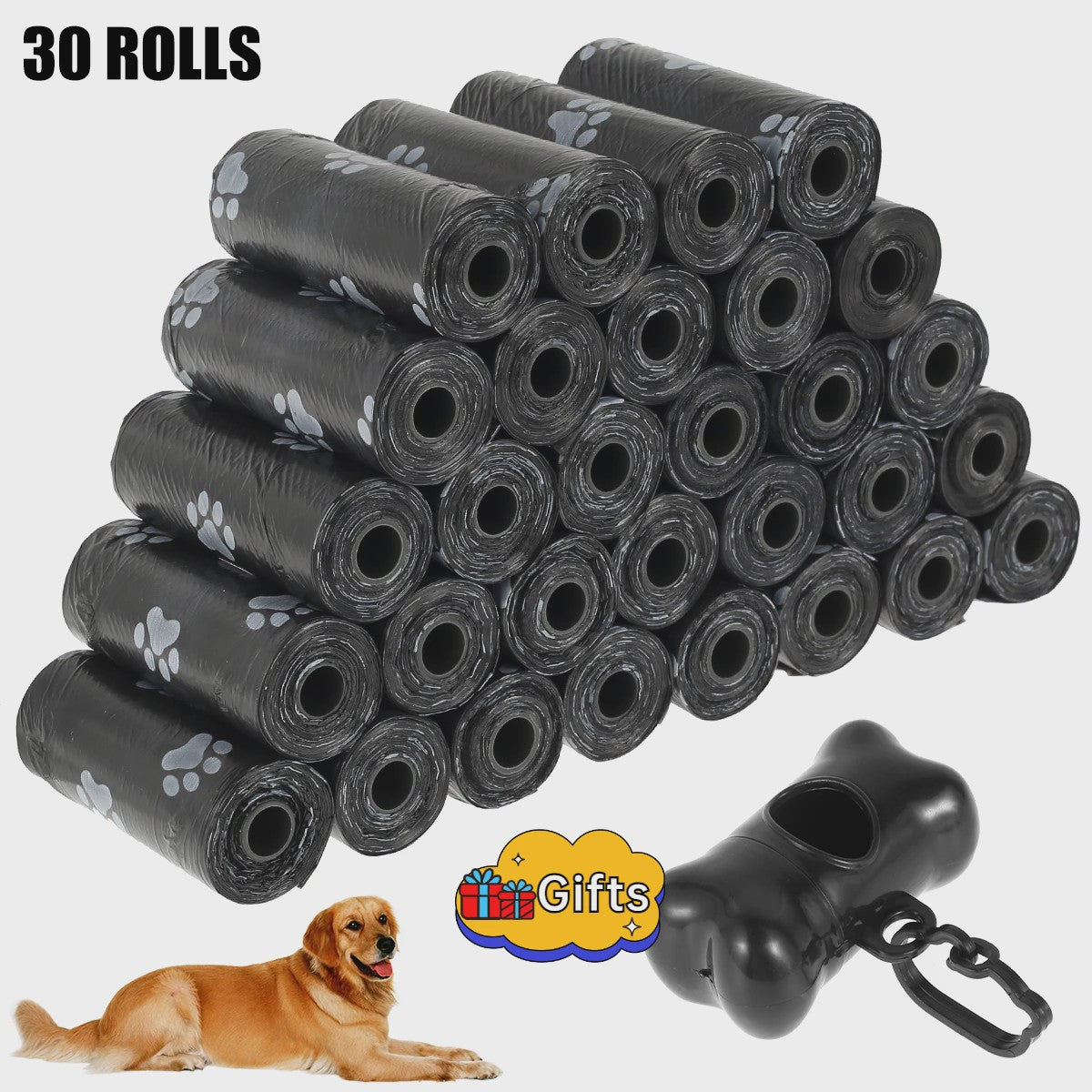 Hondenpoepzakjes Op Rol - 10, 30 of 50 Rollen met Bot Dispenser