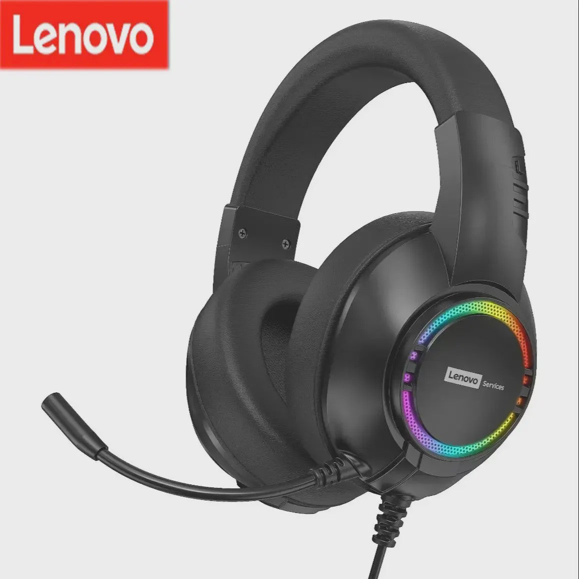Lenovo E08 Gaming Headset: 7.1 Surround Sound, RGB, Microfoon voor PC & Laptop