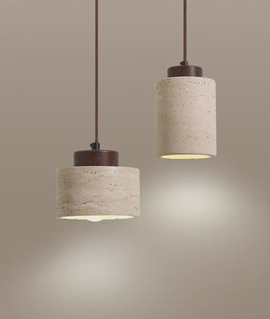 Luxe Travertin Hanglamp in Japanse Stijl - Sfeervolle Verlichting voor Keuken en Woonkamer