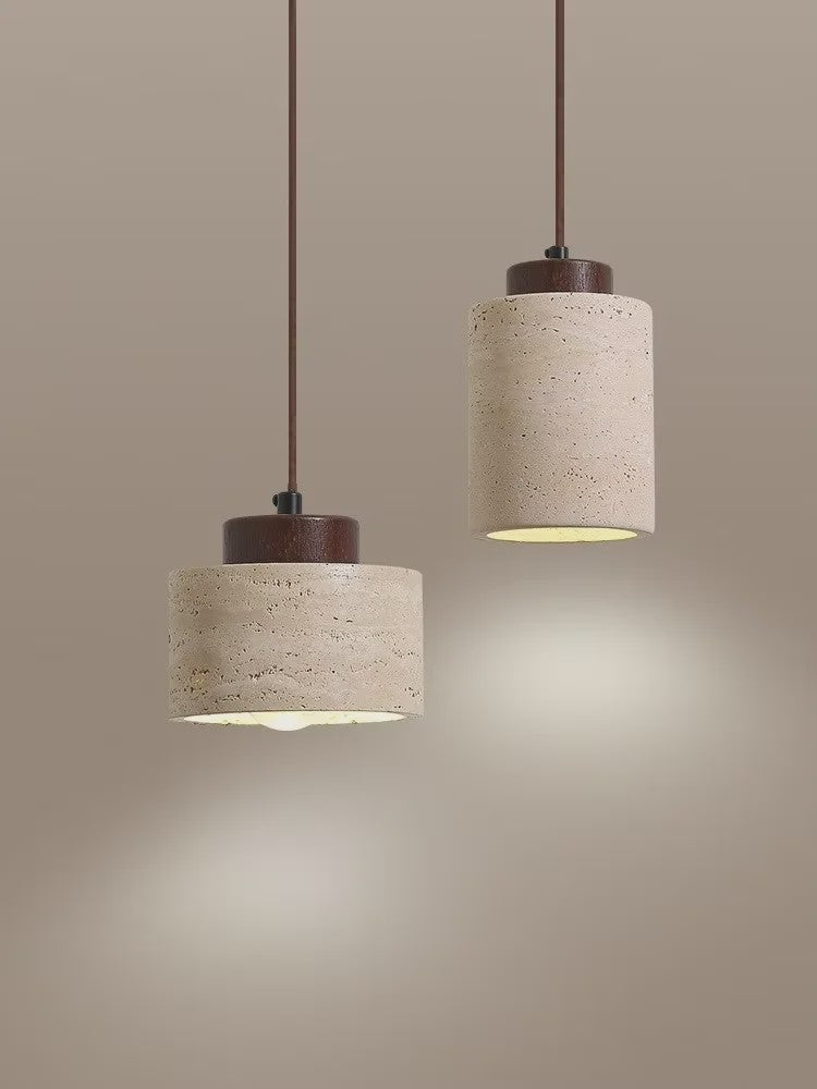 Luxe Travertin Hanglamp in Japanse Stijl - Sfeervolle Verlichting voor Keuken en Woonkamer
