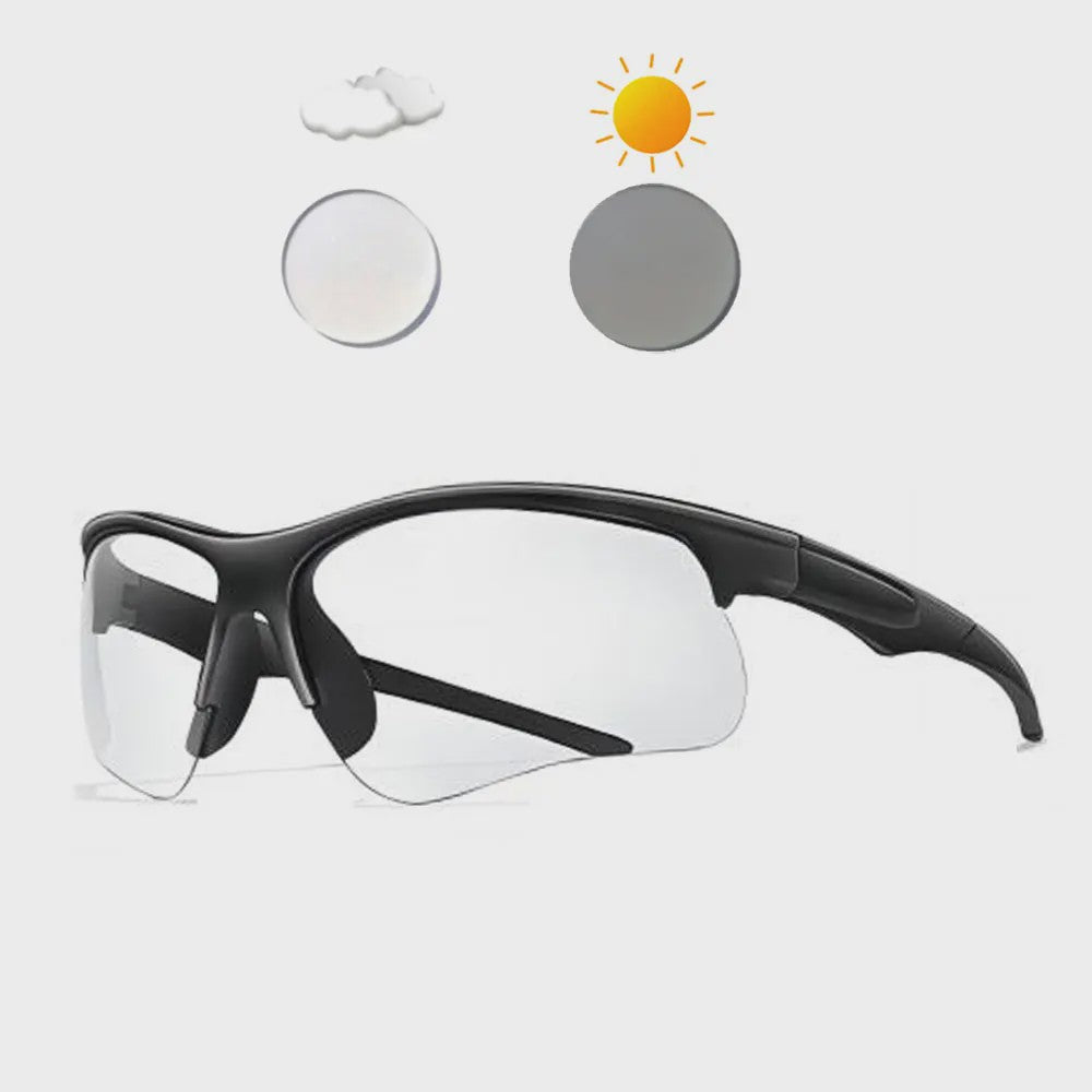 Photochrome Fietsbril - UV-bescherming & Winddicht voor Mannen & Vrouwen | Sport & Outdoor