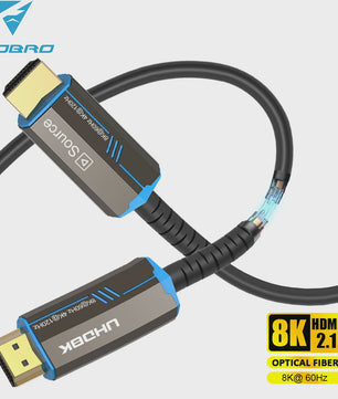 FDBRO 8K HDMI 2.1 Fiber Optic Kabel - 48Gbps, 120Hz, HDR voor TV, Console & PC