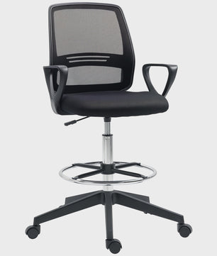 Ergonomische Bureaustoel Hoog - Verstelbaar, Ademend Mesh, Zwart