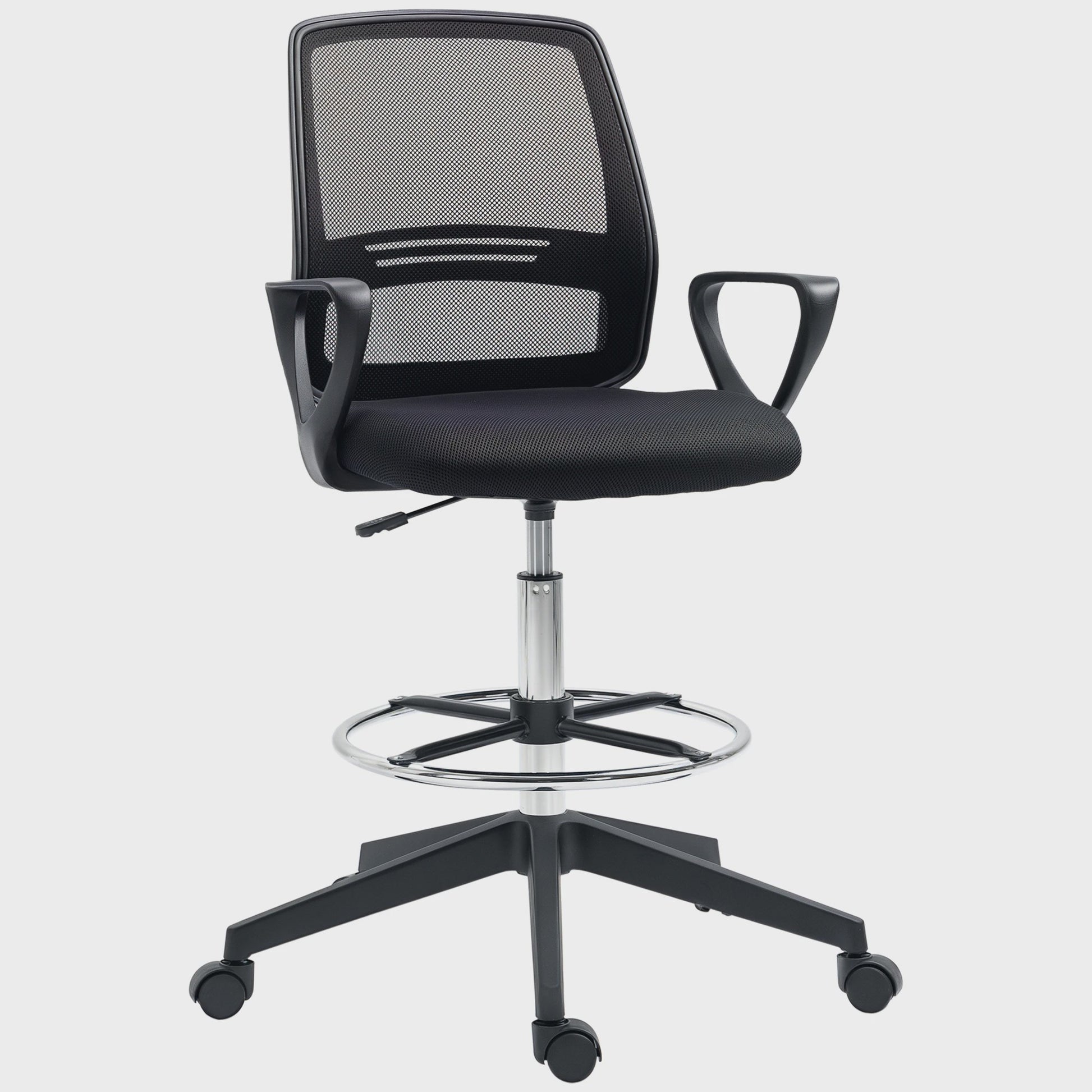 Ergonomische Bureaustoel Hoog - Verstelbaar, Ademend Mesh, Zwart