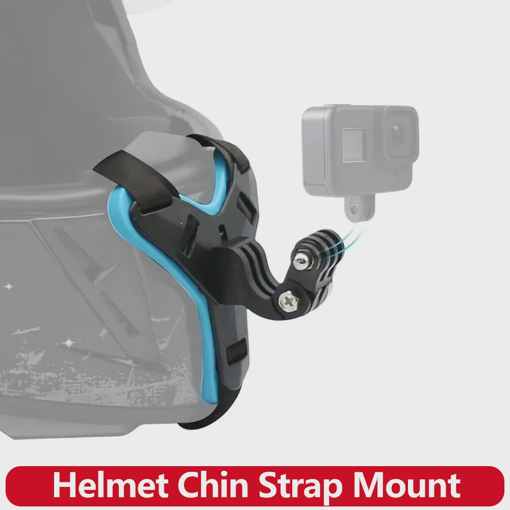 Motorhelm Kinband Mount voor Actiecamera's - GoPro, DJI, Insta360 & Meer