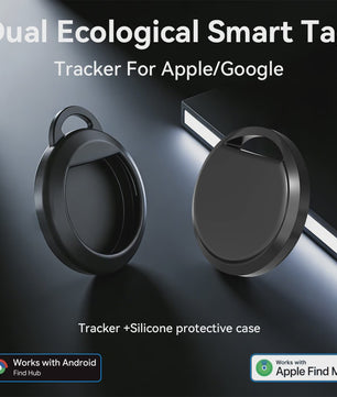 Slimme Tracker met Dubbel Systeem: Vind Alles met Google & Apple Find My
