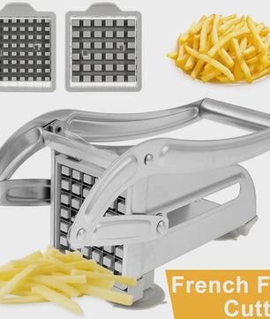 RVS Frietjes Snijder & Groentesnijder - Handmatige Aardappelsnijder voor Frietjes en Chips