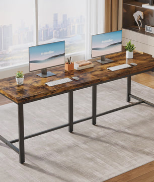Extra Lange Bureau voor 2 Personen - 200 cm Breed Werkstation Bureau