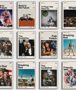 Iconische Film & TV Canvas Posters: Friends, Back to the Future, Pulp Fiction, The Godfather