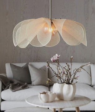 Wabi Sabi Stoffen Plafondlamp - Vintage Hanglamp voor Sfeervolle Verlichting
