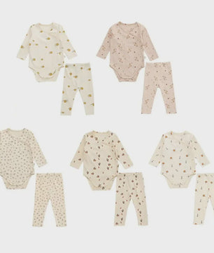 Babykleding Set: Romper met Lange Mouw & Broekje - Herfst/Winter Collectie