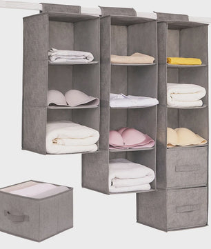 Hangende Garderobekast Organizer met Lades - Opvouwbare Kleding Opbergplanken