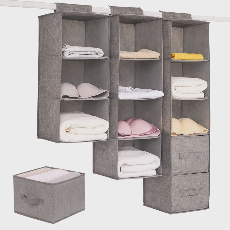 Hangende Garderobekast Organizer met Lades - Opvouwbare Kleding Opbergplanken