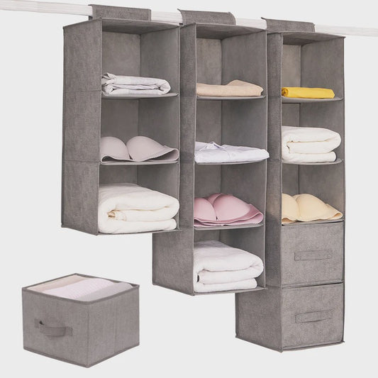 Hangende Garderobekast Organizer met Lades - Opvouwbare Kleding Opbergplanken