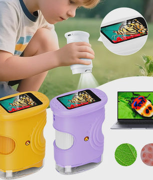 Draagbare Digitale Kinder Microscoop 1000x Zoom met 2.0" IPS Scherm - Educatief Cadeau