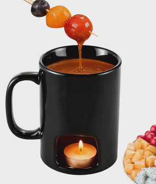 Draagbare Keramische Fondue Set - Smelt Chocolade, Kaas & Saus voor Feestjes