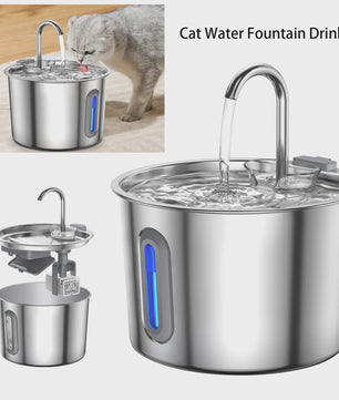 RVS Katten Drinkfontein 2.2L - Vaatwasserbestendig & Stille Pomp
