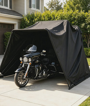 Compacte Motor Garage Tent - 270x105x155cm - Vrijstaande Stalen Frame, Stof- en UV-Bestendig
