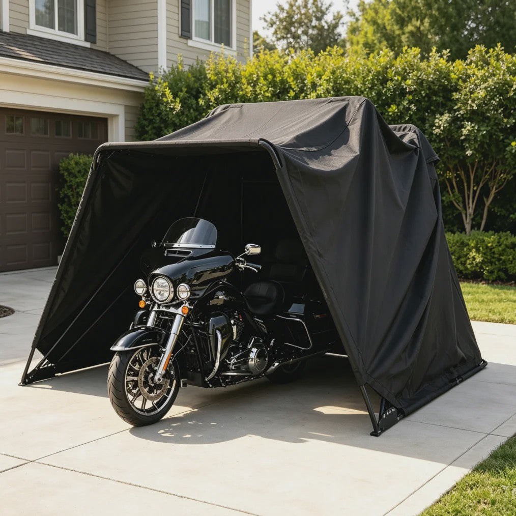 Compacte Motor Garage Tent - 270x105x155cm - Vrijstaande Stalen Frame, Stof- en UV-Bestendig