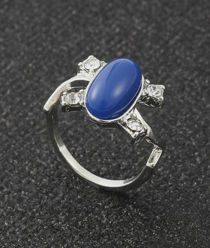 Dames Ring Blauwe Steen - The Vampire Diaries Film Thema Sieraden