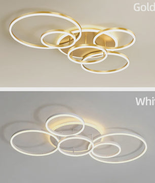 Moderne LED Plafondlamp Chandelier - Dimbare Ring Lamp voor Woonkamer & Slaapkamer