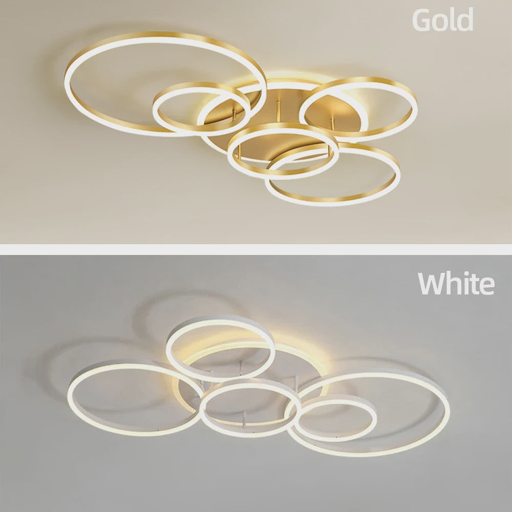 Moderne LED Plafondlamp Chandelier - Dimbare Ring Lamp voor Woonkamer & Slaapkamer