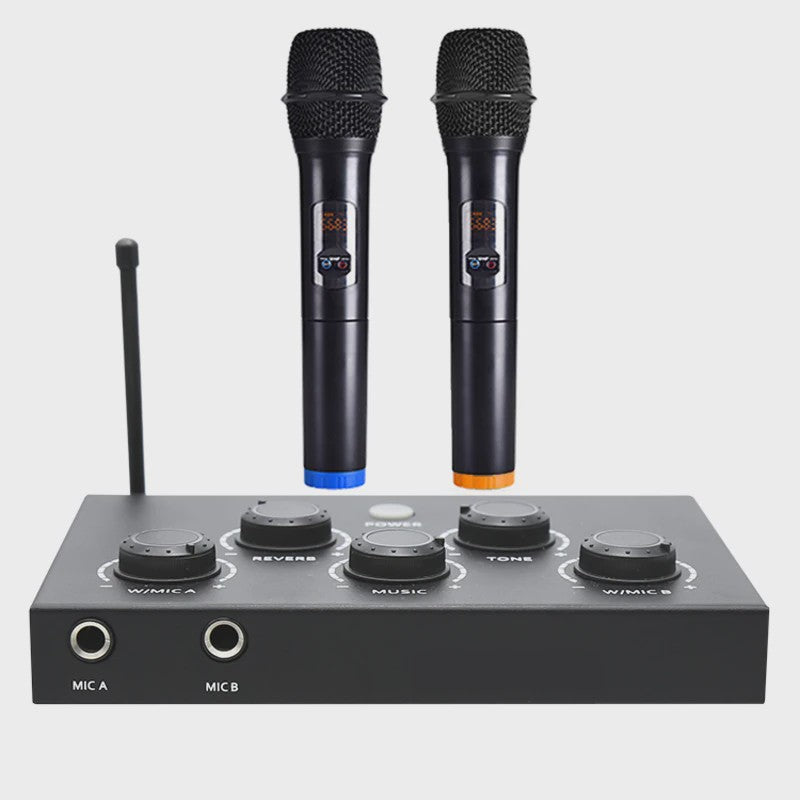 Draadloos UHF Karaoke Microfoon Systeem met Mixer voor Smart TV, PC en Home Theater