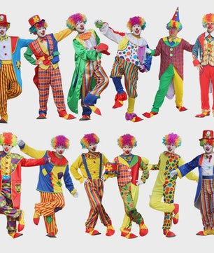 Grappig Clown Kostuum Heren - Joker & Magiër Outfit voor Feest & Optreden