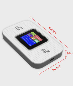 Draagbare 4G LTE WiFi Router - 300Mbps Hotspot Modem met Kleurenscherm