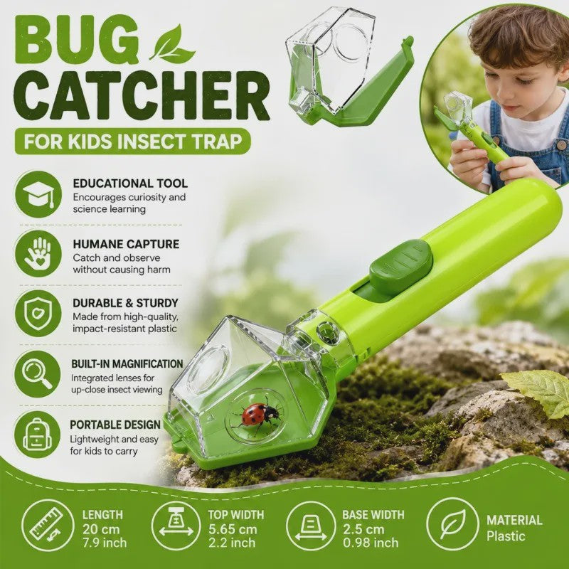 Insectenvanger met Vergrootglas 6X - Veilig Verkennen en Leren in de Natuur