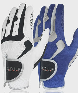GVOVLVF Golfhandschoen Heren - Verbeterde Grip, Ademend & Comfortabel - Blauw/Wit