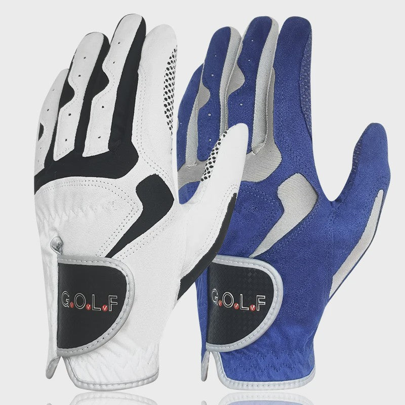 GVOVLVF Golfhandschoen Heren - Verbeterde Grip, Ademend & Comfortabel - Blauw/Wit