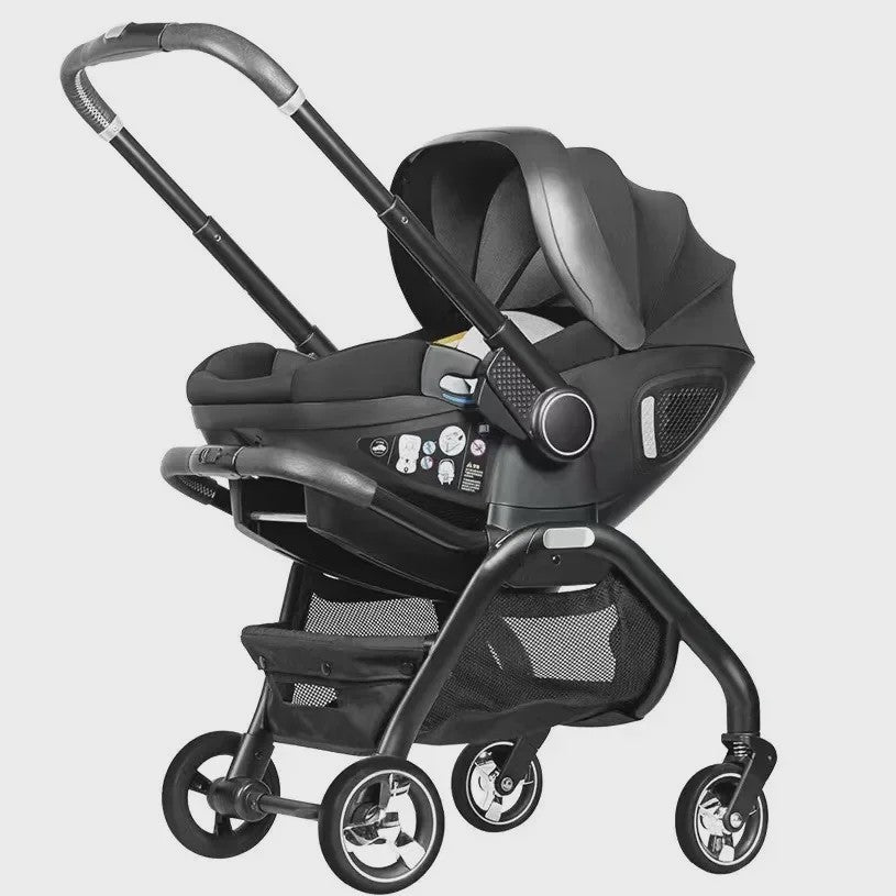 4-in-1 Baby Kinderwagen & Autostoel: Lichtgewicht, Multifunctioneel en Wendbaar