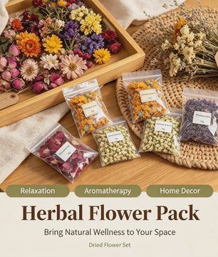 Gedroogde Bloemen & Kruiden Pakket - 40 Stuks - Knutsel & Decoratie Set