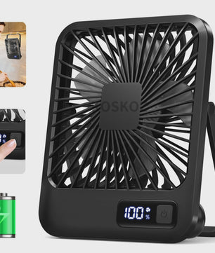 Draagbare USB Ventilator met 5 standen, 180° kantelbaar en stil