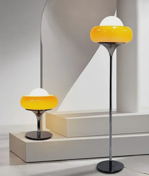 Retro Bauhaus Glas Plafondlamp Oranje Rood - Sfeervolle Verlichting voor Woonkamer & Slaapkamer
